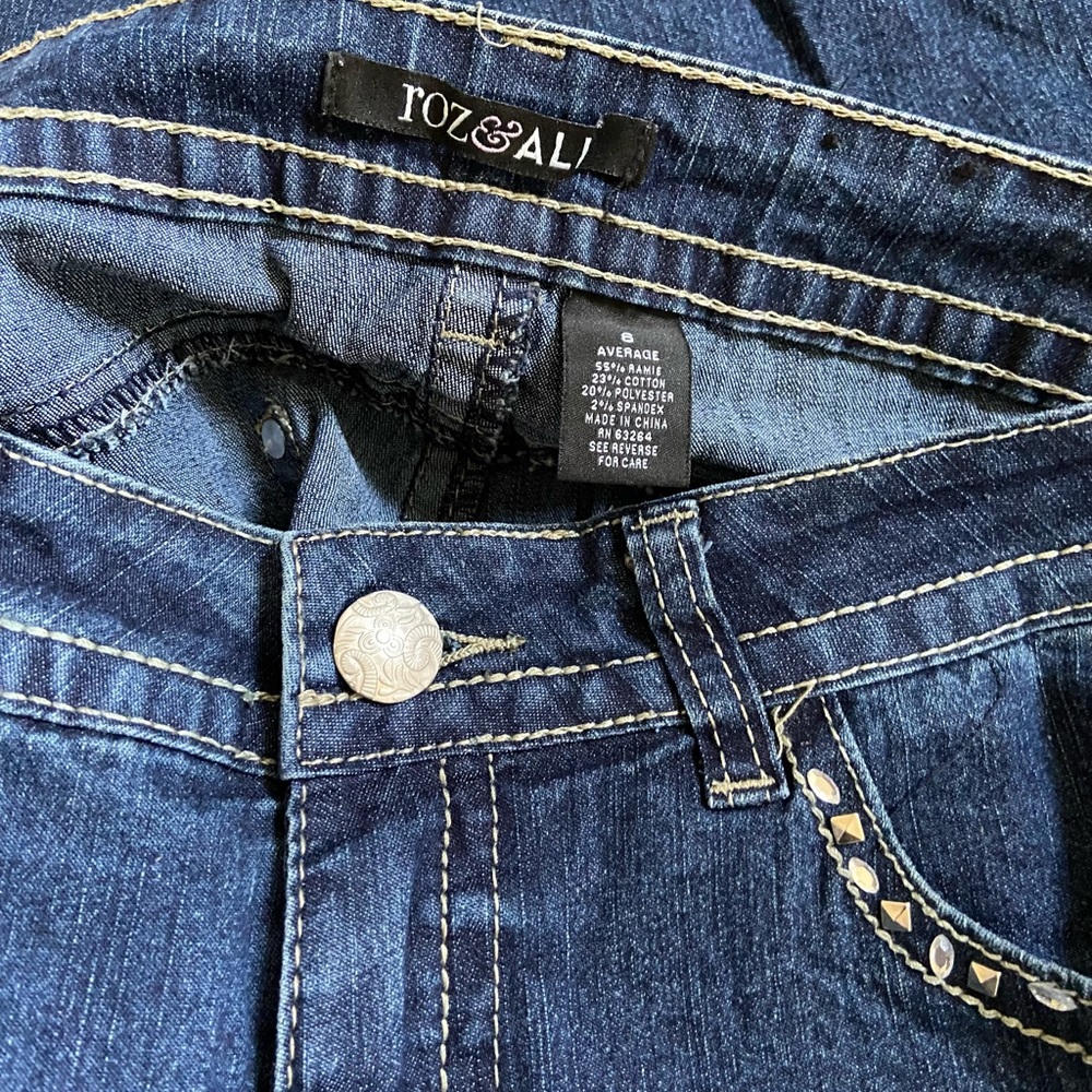 NWOT Roz & Ali Rhinestone Jeans Size 6 - Picture 4 of 4